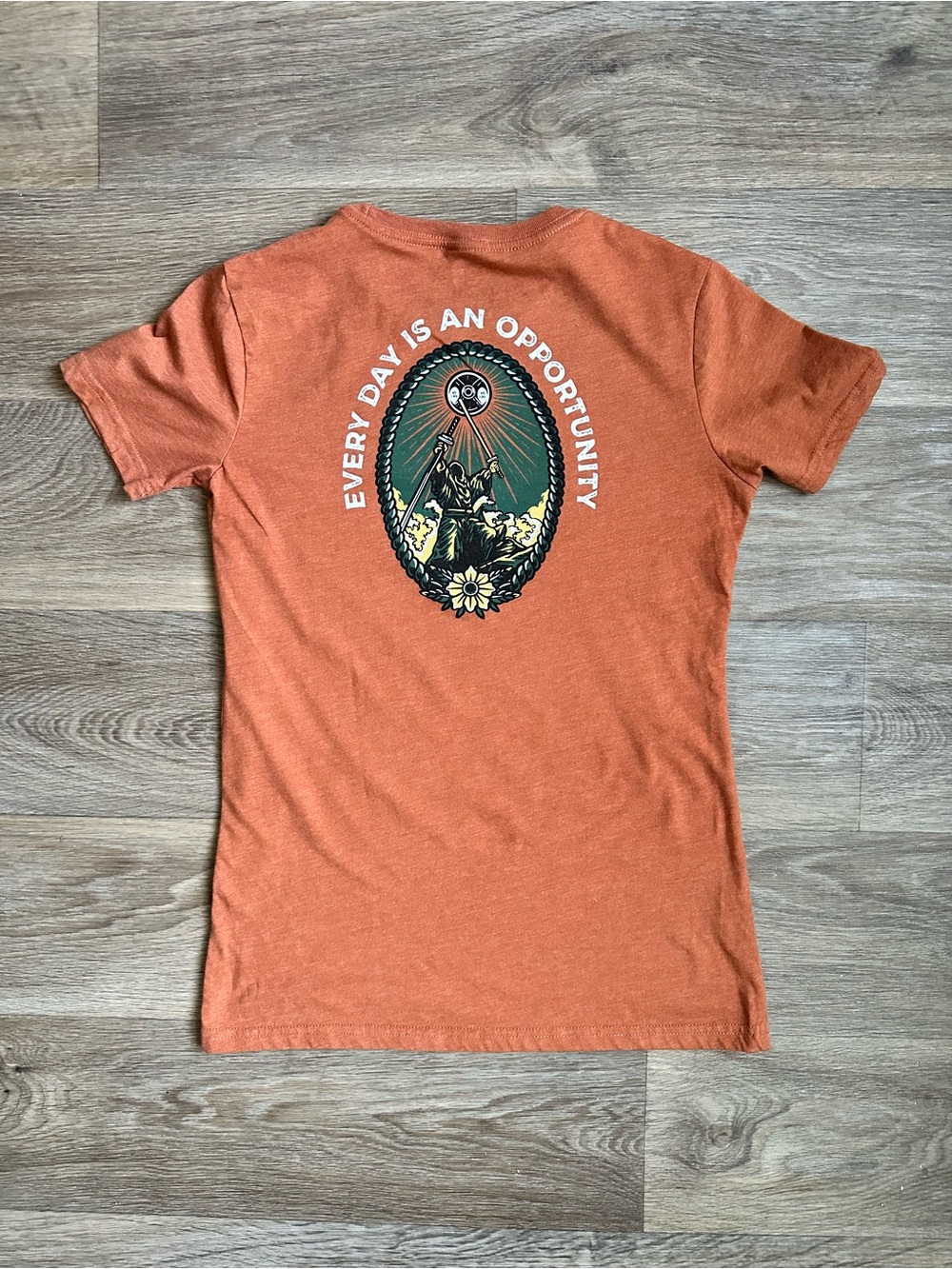 The Lift Box “Every Day Is An Opportunity” Graphic Tee Women’s Medium Orange